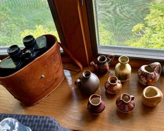 Binoculars & Pottery Miniatures