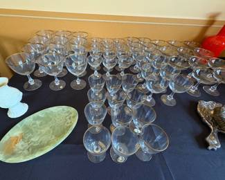 Vintage Gold Rimmed Stemware