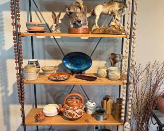 Mexican Iron & Wood Etagere