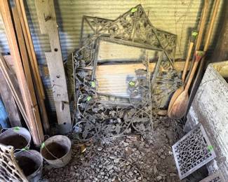 Wrought iron frame & pieces