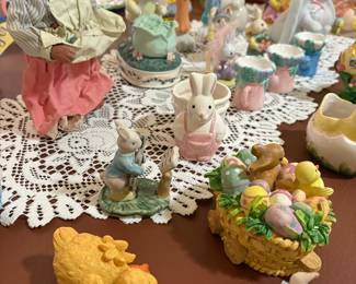 Assorted Easter Figurines - Including Beatrix Potter Style