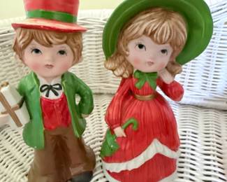 Vintage Ceramic Carolers Figurines