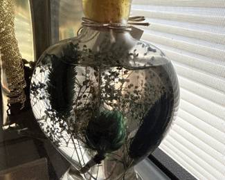 Vintage Dried Flower and Herb Perfume Bottle