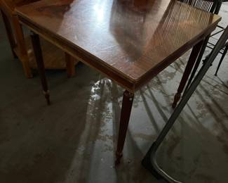 Antique Inlaid Walnut Game Table