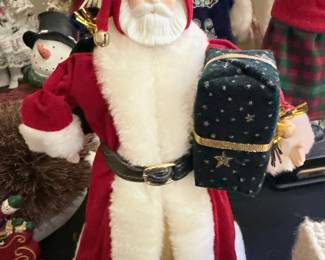 Vintage Santa Claus Figurine with Gift - Possibly Possible Dreams