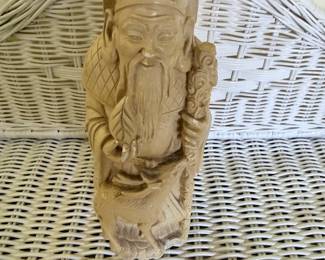 Chinese Carved Ivory Figure of Shou Xing (God of Longevity) with Deer