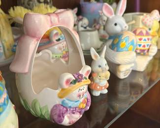 Ceramic Easter Bunny Basket