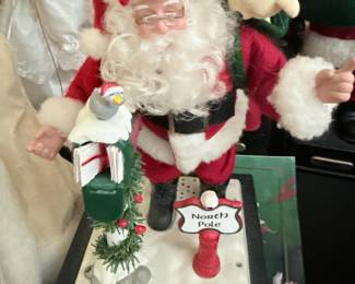 Holiday Creations Animated Santa Claus with North Pole Sign