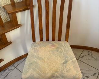Wooden Dining Chair with Upholstered Seat