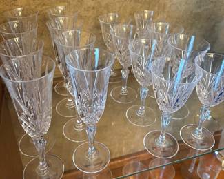 Cristal de Flandre Salzburg Pattern Wine Glasses