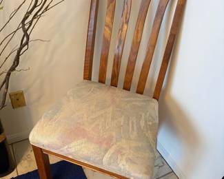 Wooden Dining Chair with Upholstered Seat