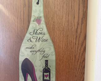 Shoes & Wine Decorative Hanging Plaque
