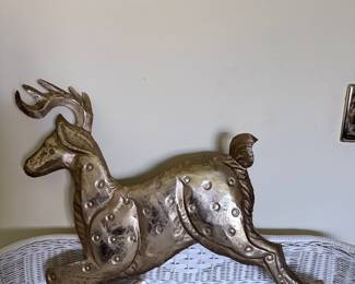 Vintage Brass Deer Sculpture