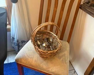 Flatware Set in Wicker Basket