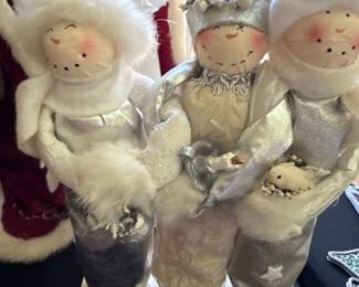 Set of Three Whimsical Winter Figurines