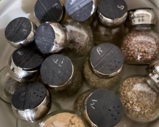 Glass Spice Jars with Metal Lids