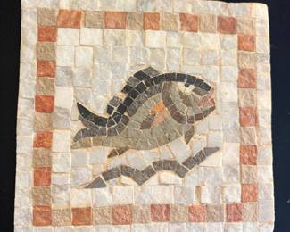 Stone Mosaic Fish Coaster