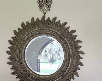 Ornate Sunburst and Diamond Shape Wall Mirrors (Set of 3)