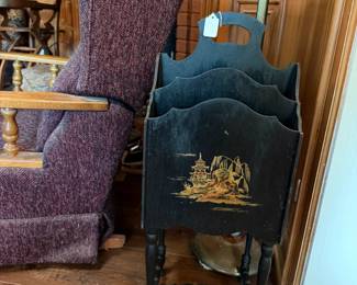 Vintage, painted, newspaper/magazine holder 