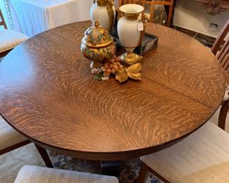 Antique oak table and chairs