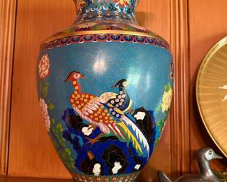 Large, antique Cloisonne` vases