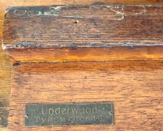 Underwood typewriter desk