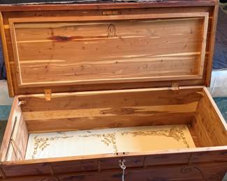 Inside of cedar chest