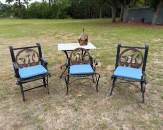 Outdoor iron furniture