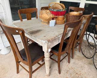 Farm table and chairs
