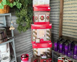 Christmas garlands and lights