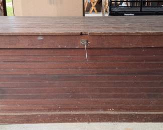 Large wooden storage bench