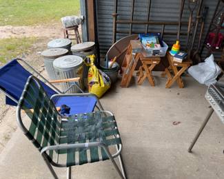 Outdoor chairs and tables