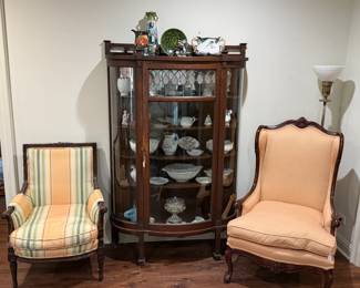 Antique hutch and chairs