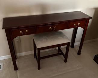 Sofa table, entry bench, island. Also featured, bench seat. 