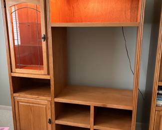Oak entertainment center.