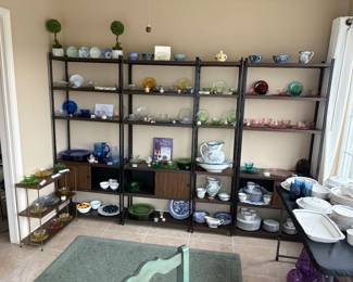 Federal glass / Depression glass / Cut glass / China  / Trinket boxes