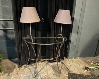 lamps and side table