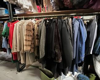 trench coats, fur coats, coats