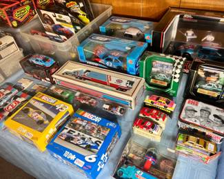 Richard Petty collection featuring #43 STP cars and transporters