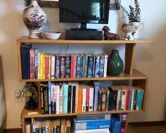Books,ceramics, bookcase