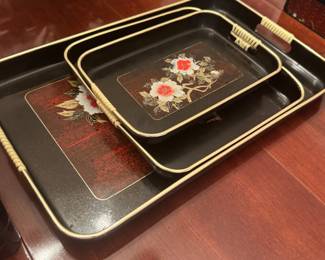 Vintage oriental trays