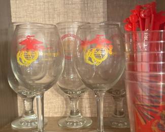 Vintage marine wine glasses