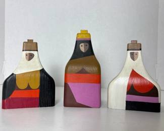 062 setof3ruthzarfahandpaintedwooden