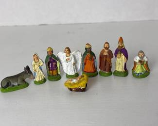 160 miniaturevintage9piecehandpaintedn