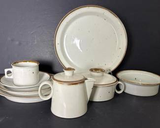 167 vintagedanskbrownmiststonewaredinne