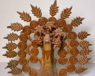 069 mexicanfolkartterracottatreeoflife