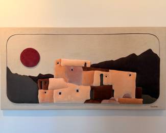 Vintage Tim & Katy Shadrak “Pueblo” textile art