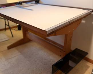 Vintage drafting table with a Vemco Mark XII V-Track system