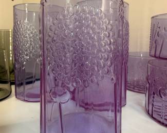 Oiva Toikka for Iittala “Flora” amethyst glassware ca. 60’s/70’s