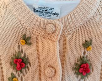 Vintage Marshall Field & Company wool cardigan